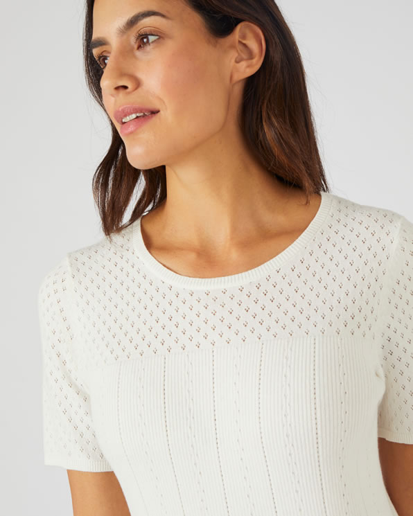 Pull maille ajourée