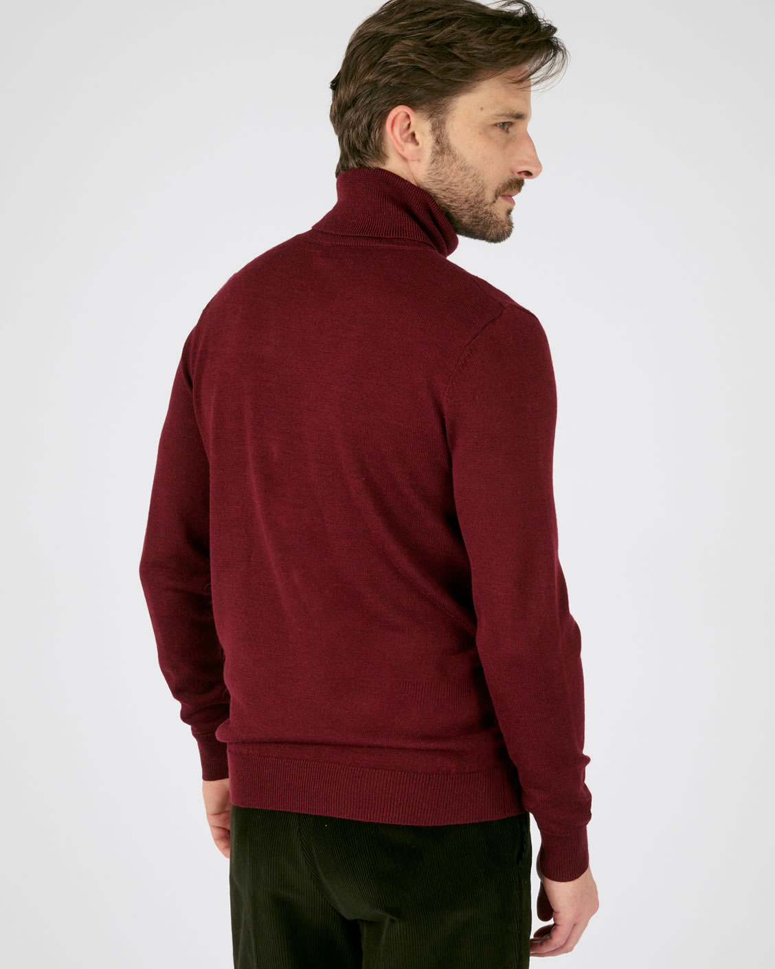 Pull col roulé maille jersey laine mélangée Thermolactyl