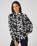 Overhemdblouse grafische print pure viscose Lenzing™ EcoVero™