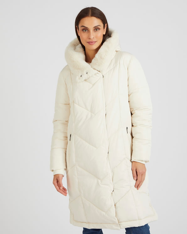 Parka longue, large col, doublée Thermolactyl